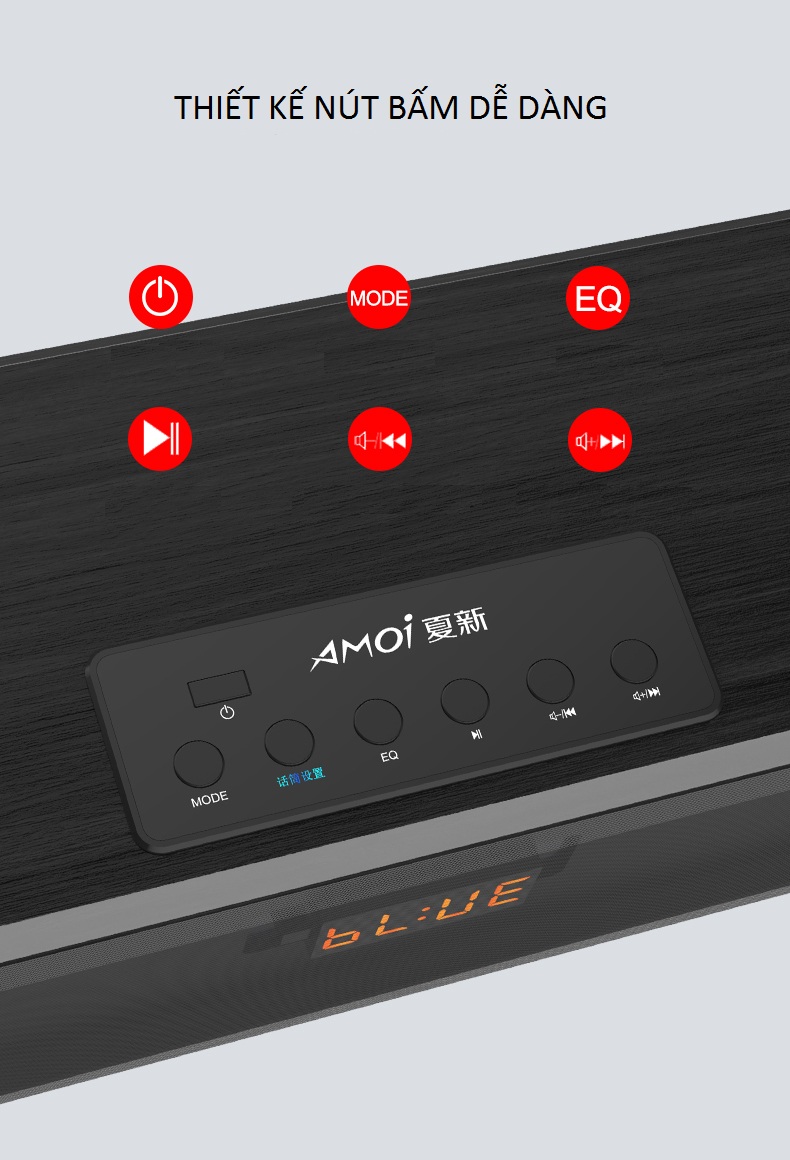 Loa Soundbar 5.1 Bluetooth Hát Karaoke AMOI L9 Tặng Kèm 2 Micro Không Dây AZONE