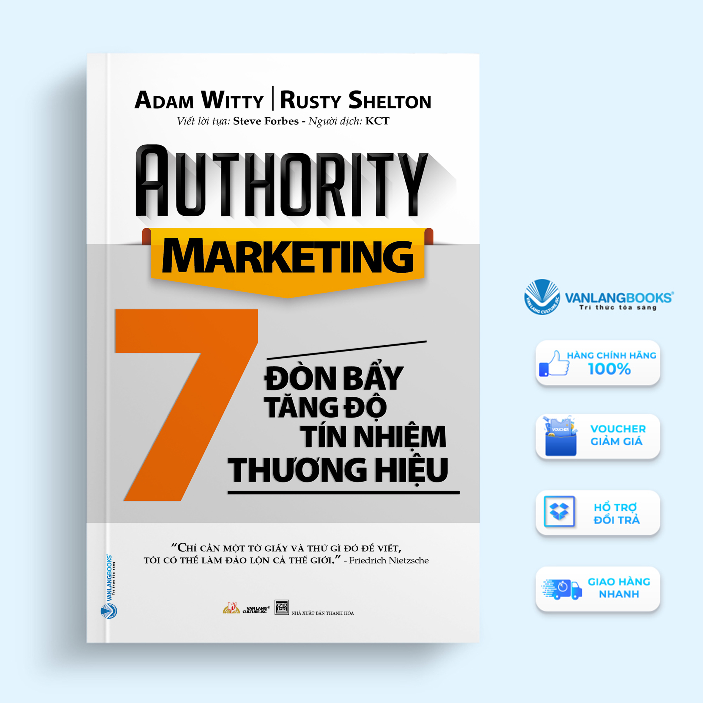 7 Đòn Bẩy Tăng Độ Tín Nhiệm Thương Hiệu - Authority Marketing - Vanlangbooks