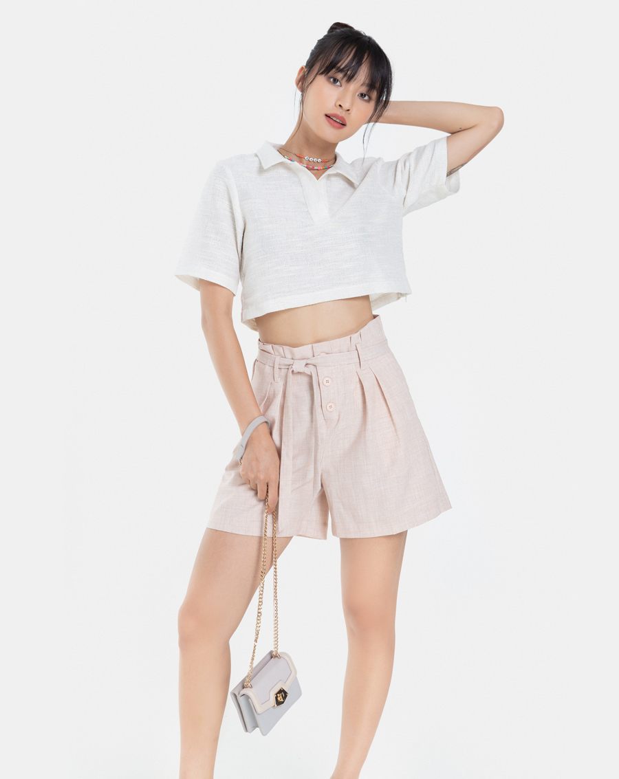 Áo Kiểu Thời Trang JUNO Áo Croptop Tweed JNAKI001