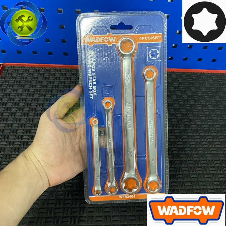 Bộ 4 cờ lê đầu E hai đầu vòng WadFow WFR2404