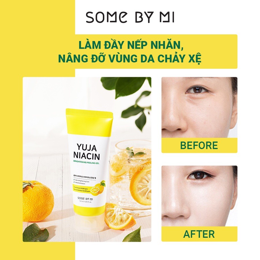 Tẩy Tế Bào Chết Dạng Gel Dưỡng Trắng Da Chiết Xuất Quả Thanh Yên Some By Mi Yuja Niacin Brightening Peeling Gel 120ml