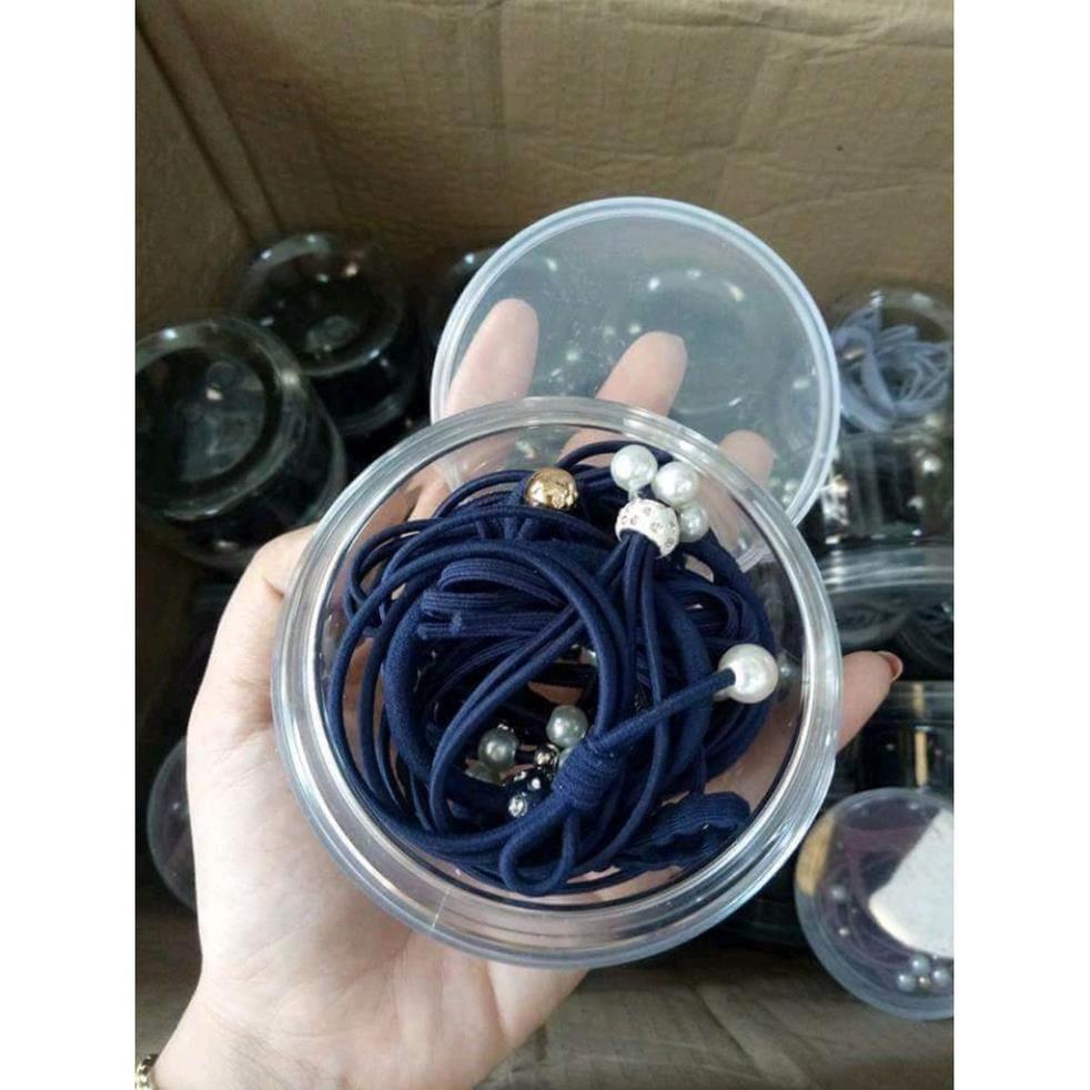 Hộp 12 chun buộc tóc nữ