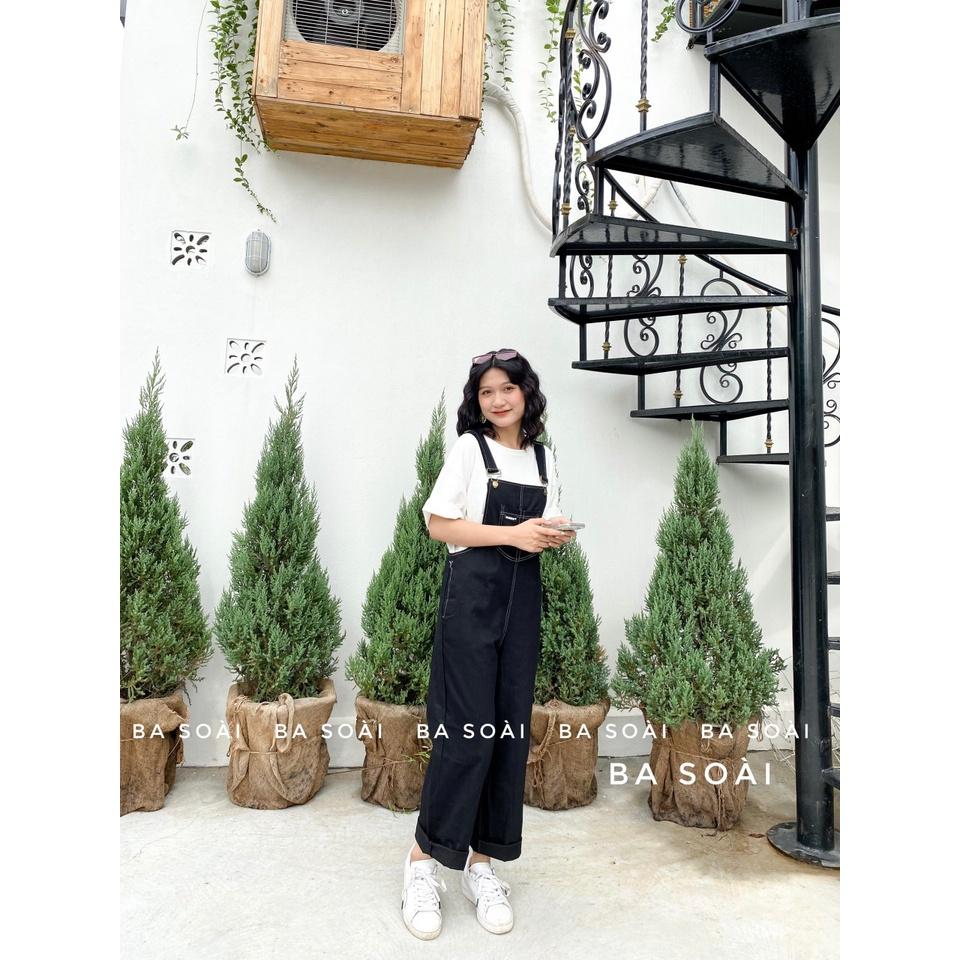 Quần yếm , Quần kaki baggy túi ngực siêu hot phong cách Hàn Quốc