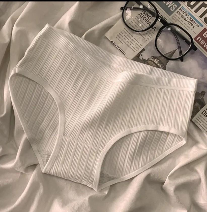 Quần lót nữ cotton gân tăm viền thun, thoáng khí, thấm hút mồ hôi, thoải mái Wo