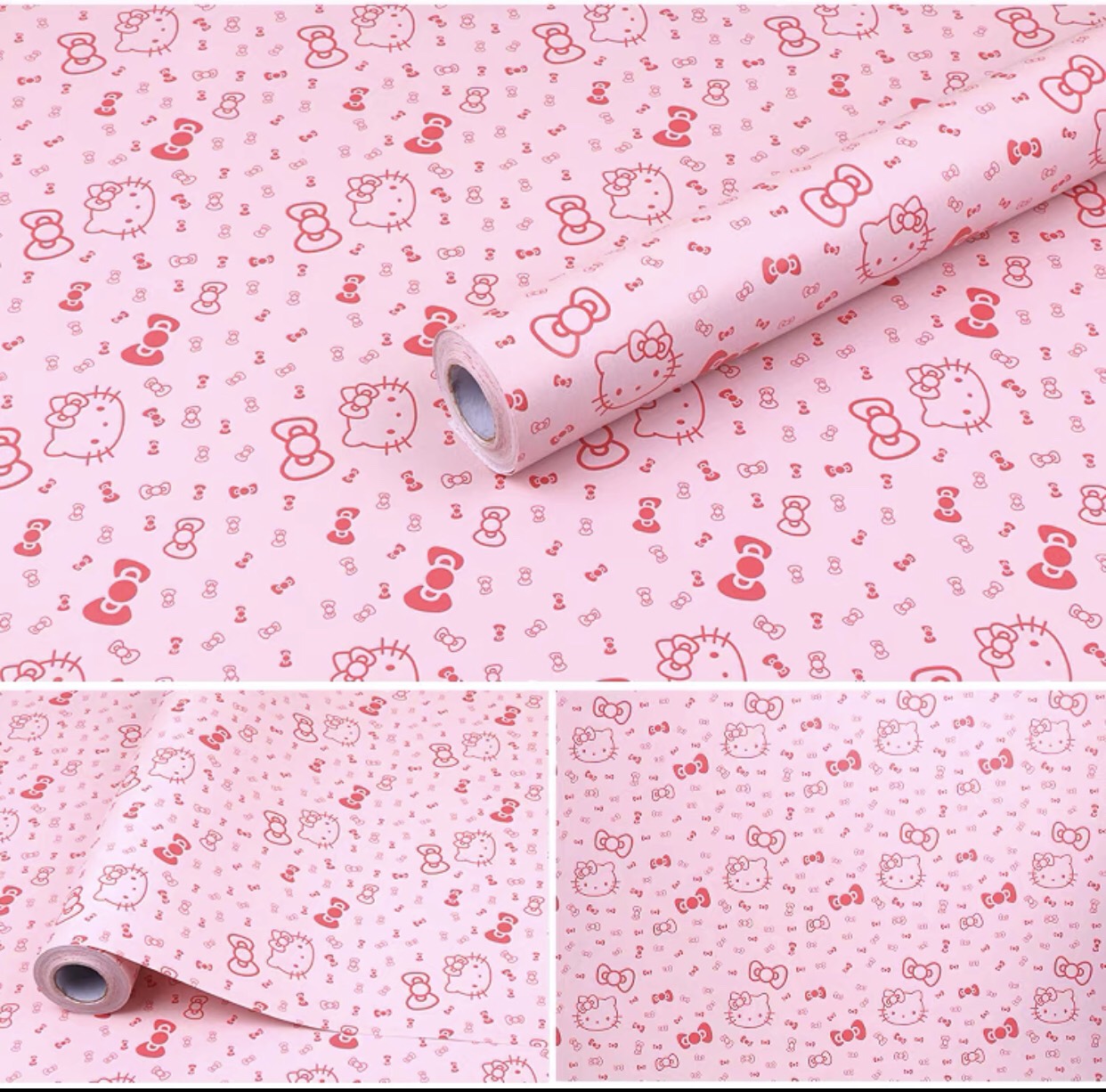 Combo 10 mét giấy dán tường, decal dán tường trang trí nhà cửa KITTY NƠ khổ 45cm