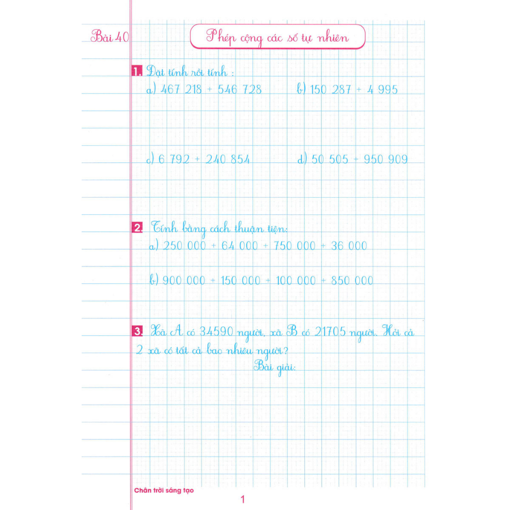 Sách-Luyện Tập Toán 4 Quyển 2 - Trình Bày Trên Giấy Ô Li