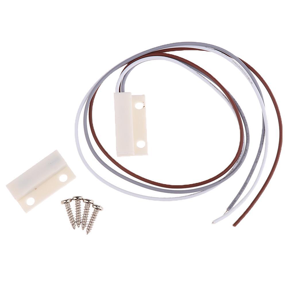 ABS NC/NO Mount Wired Door Window Magnetic Reed Switch Alarm 10-20mm White