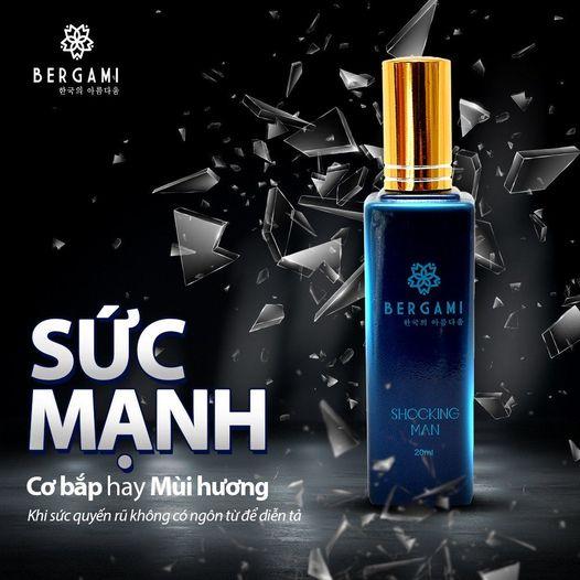 Nước hoa nam Bergami Shocking Man 35ml - Mùi hương ngọt ngào, quyến rũ- Lưu hương 12h