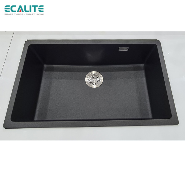 Chậu rửa đá Granite 1 hộc lớn 1A-Series Ecalite EGS-6001.7545B - Hàng Chính Hãng