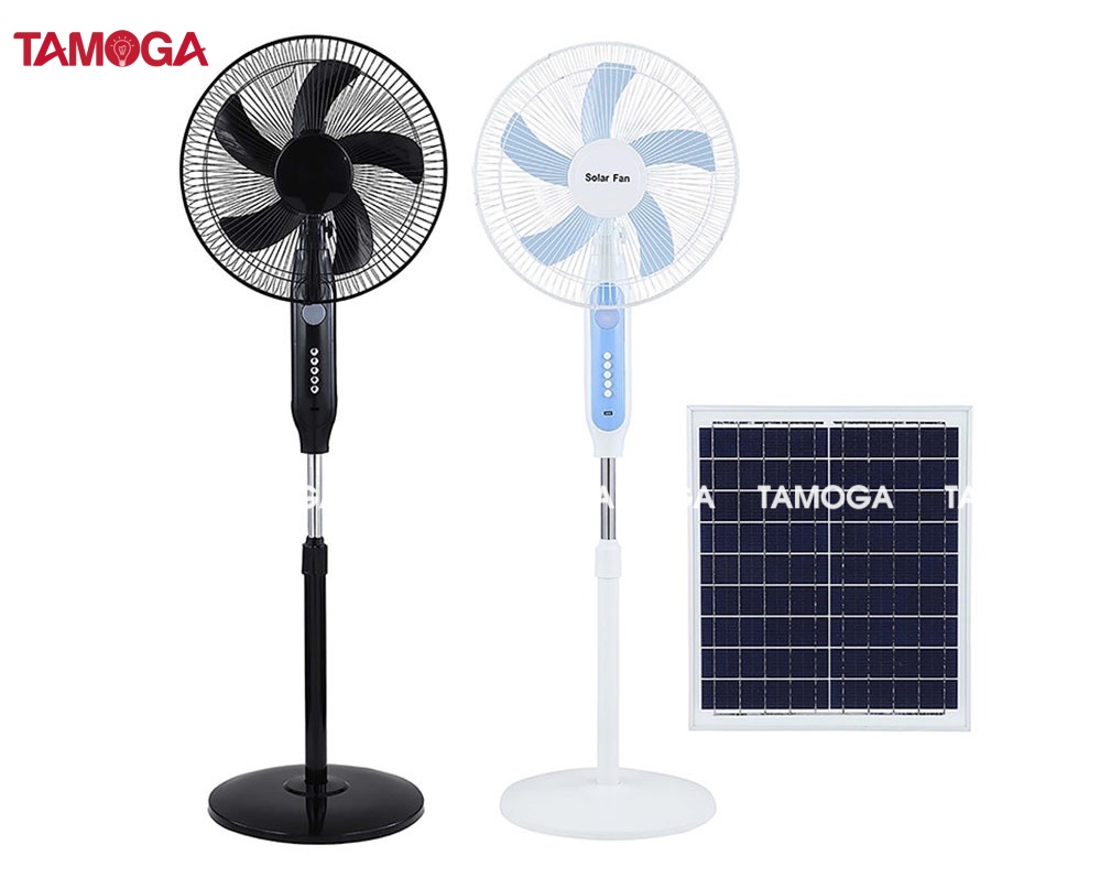 Quạt tích điện, quạt năng lượng mặt trời TAMOGA NYKIA hàng chính hãng 5984 Kèm Sạc + Khiển + Pin năng lượng