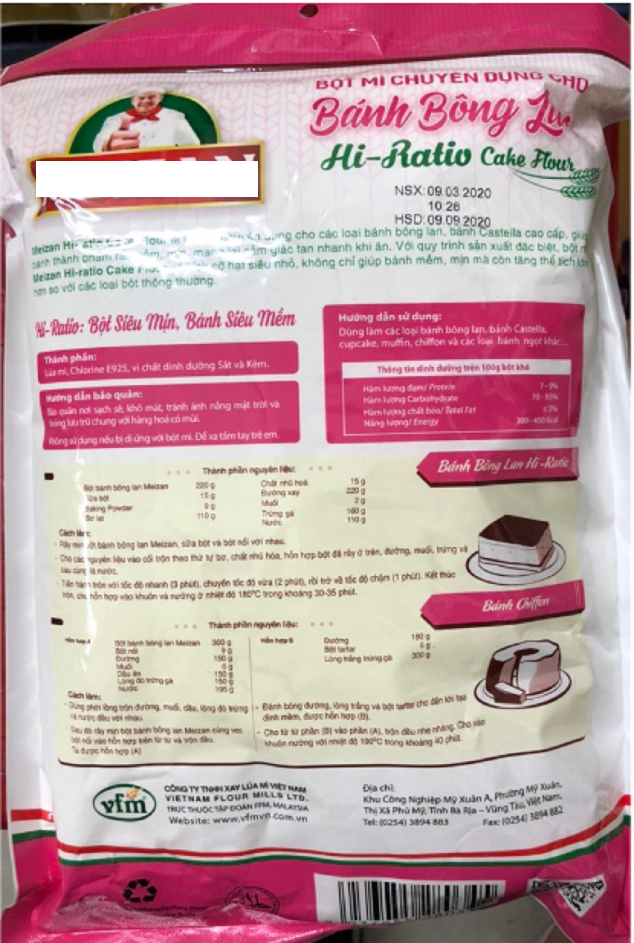 (Gói 1kg) Bột Chuyên Dụng Cho Bánh Bông Lan Meizan