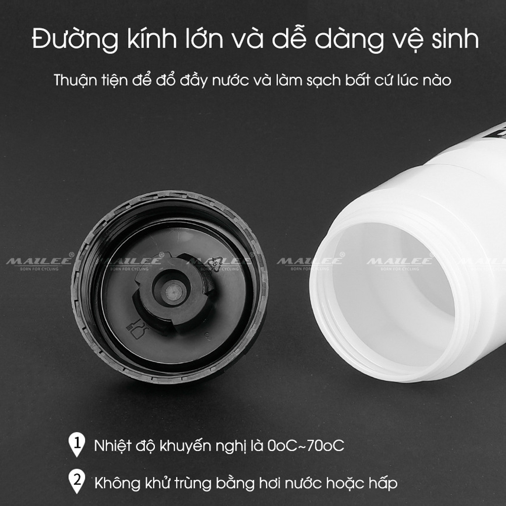 Bình Nước Xe Đạp YLB-720 720ml Chai Bóp, Chống Rò Rỉ, Nhựa TPE PP, Dùng Cho Thể Thao, Chạy Bộ, Đạp Xe, Cắm Trại, Leo Núi - Mai Lee