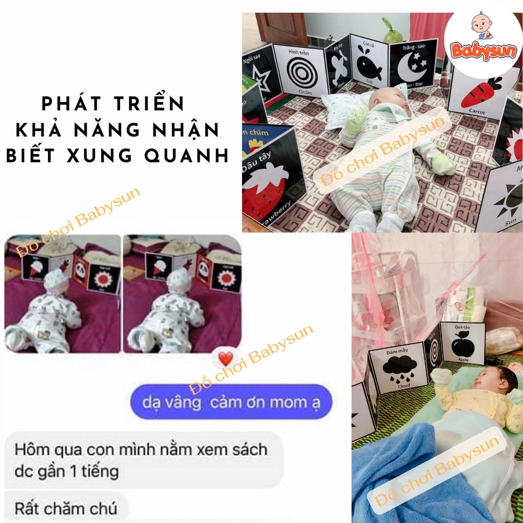 Tranh kích thích thị giác thị giác cho trẻ sơ sinh cho bé 0 - 3 tuổi trọn bộ hàng Việt Nam chất lượng cao ép plastic 