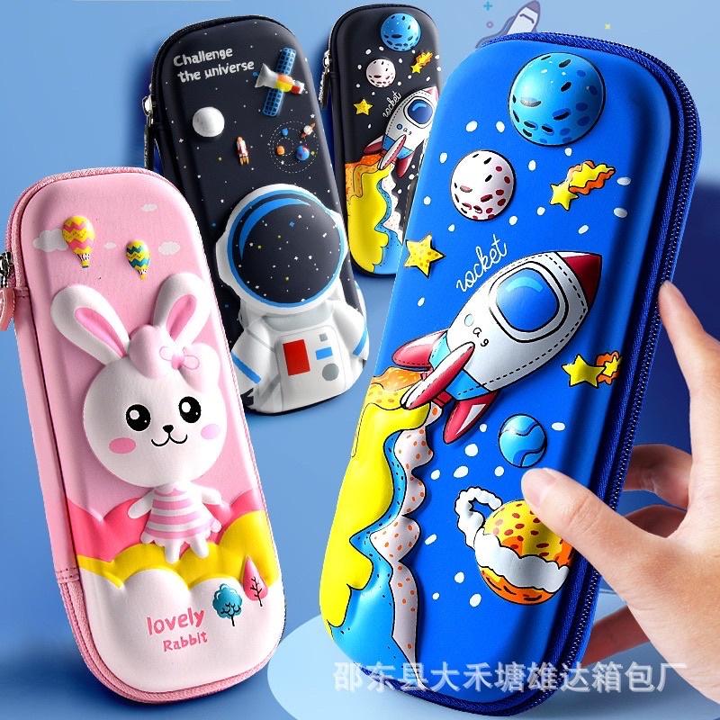 Hộp bút 3d học sinh in hình 3d sinh động cute - Siêu nhẹ - Chống thấm nước cho bé trai bé gái