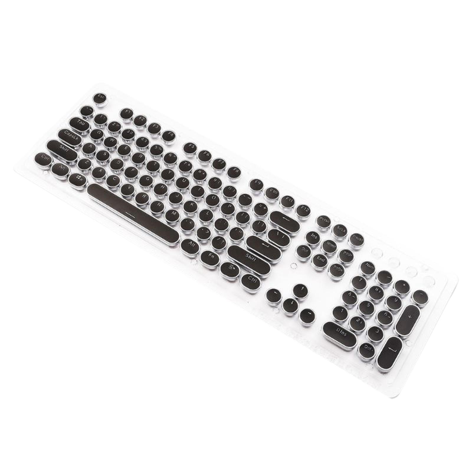 108Key Round Double PBT Gaming Keyboard Retro for Mechanical Gaming