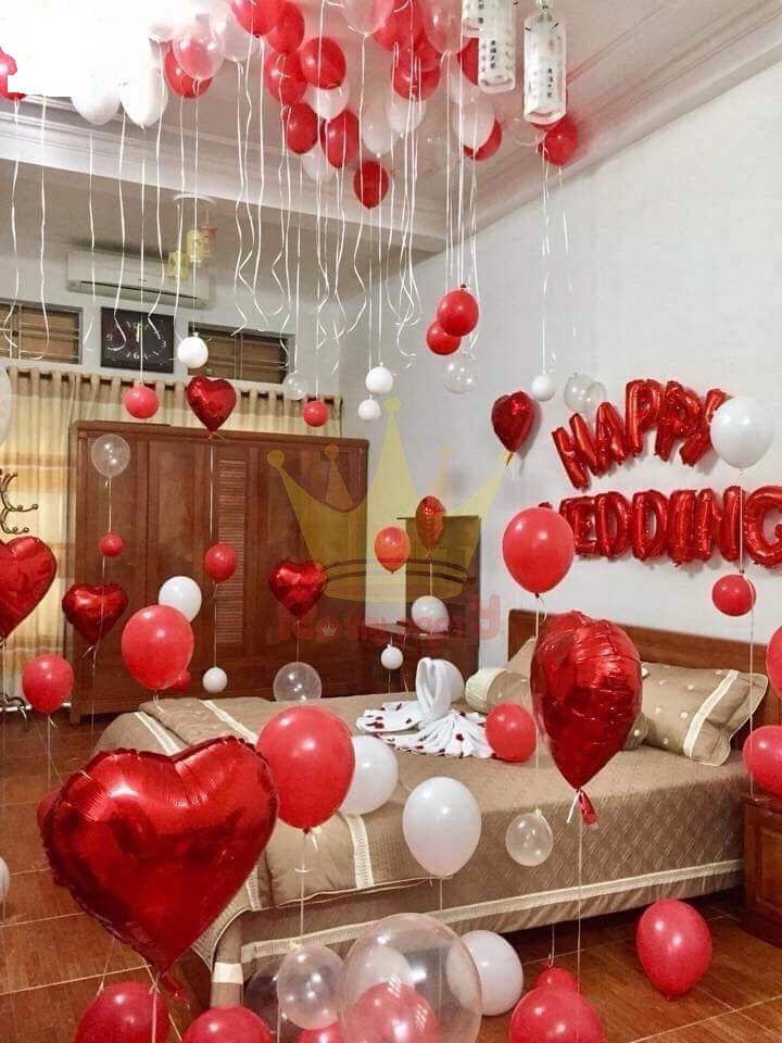 Set bóng trang trí phòng cưới ,phòng tân hôn đẹp 094