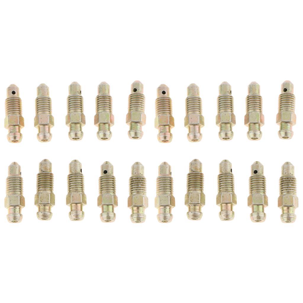 20pcs Universal Car Motorcycle M8*1mm Brake Bleeder Screws Kit 26mm