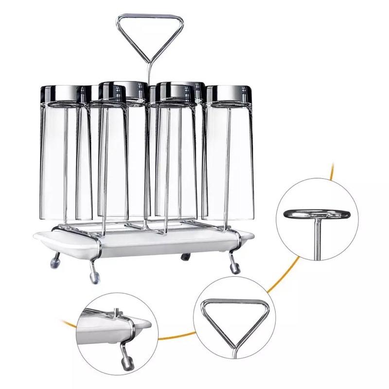 Khay úp cốc inox tay tam giác mã CYF610