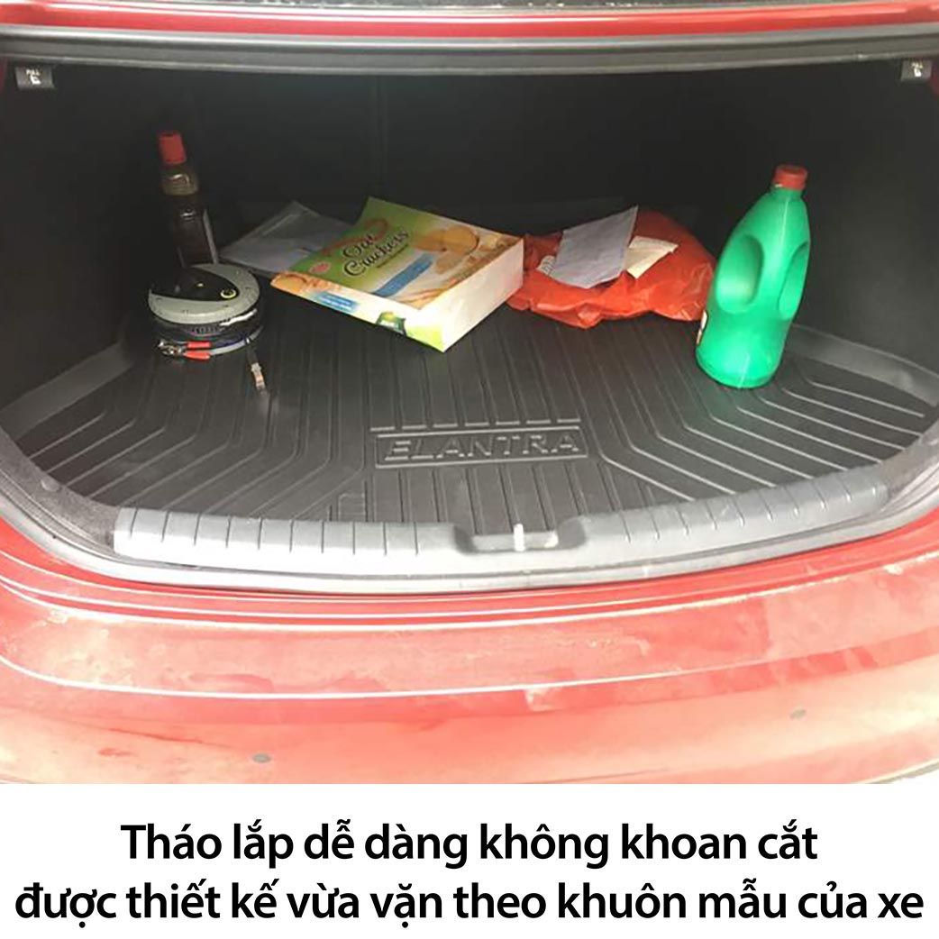 Lót cốp nhựa dành cho xe Hyundai Elantra - Hàng Chính Hãng