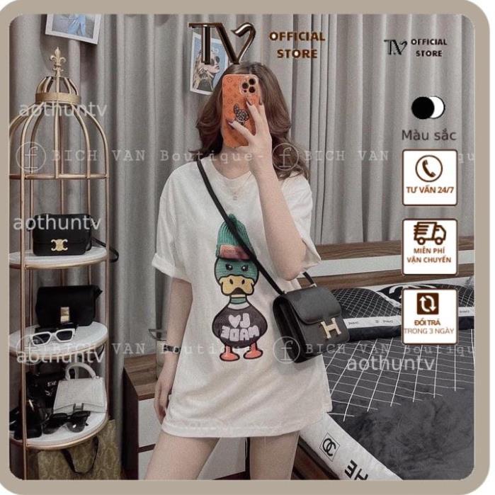 Áo Phông Nữ ATV Áo thun unisex Be Yourself size M L XL - Vịt Len Cotton Mát Form Rộng Unisex