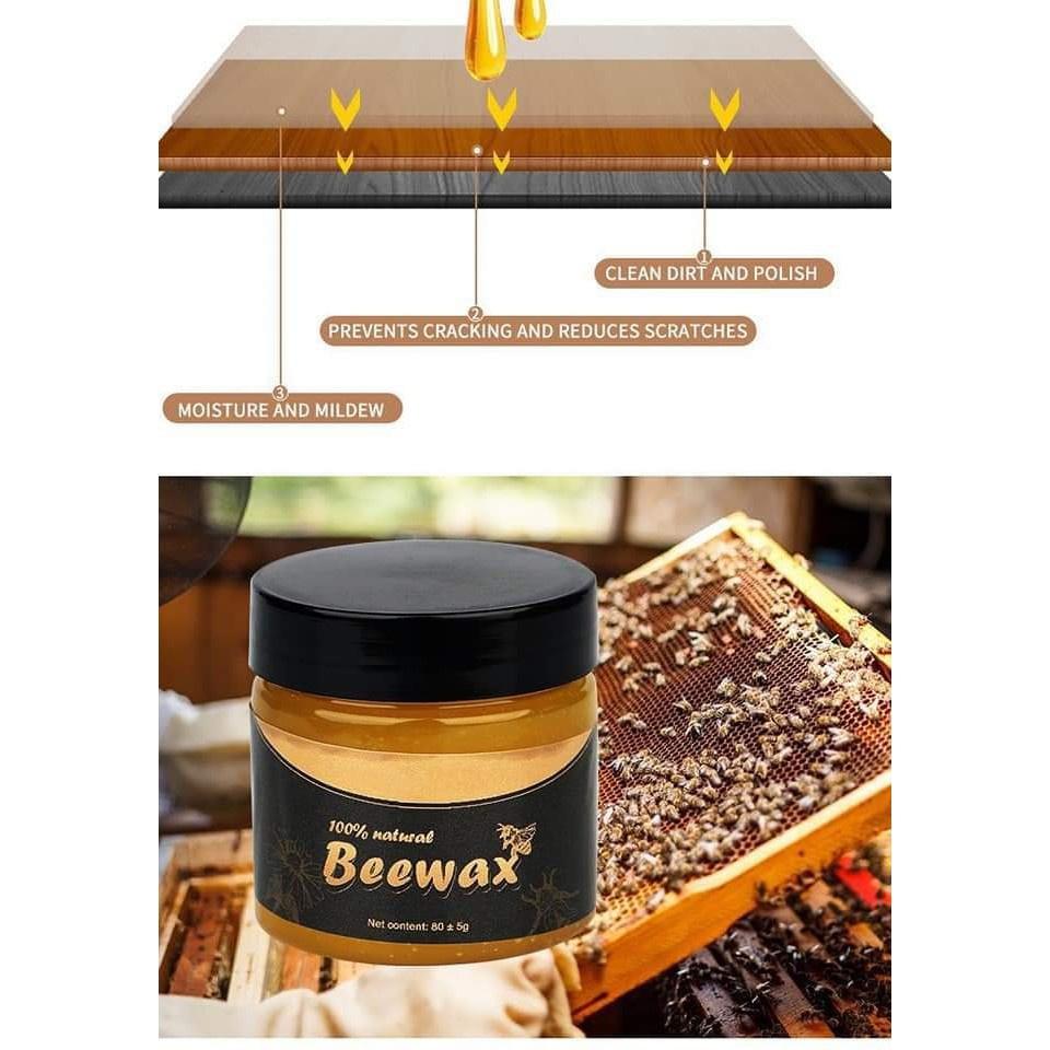 Sáp Ong Beewax Đánh Bóng Đồ Gỗ, Sáp Tự Nhiên Làm Bóng Bàn Ghế Gỗ - Tủ Gỗ - Sàn Gỗ Tiện Lợi