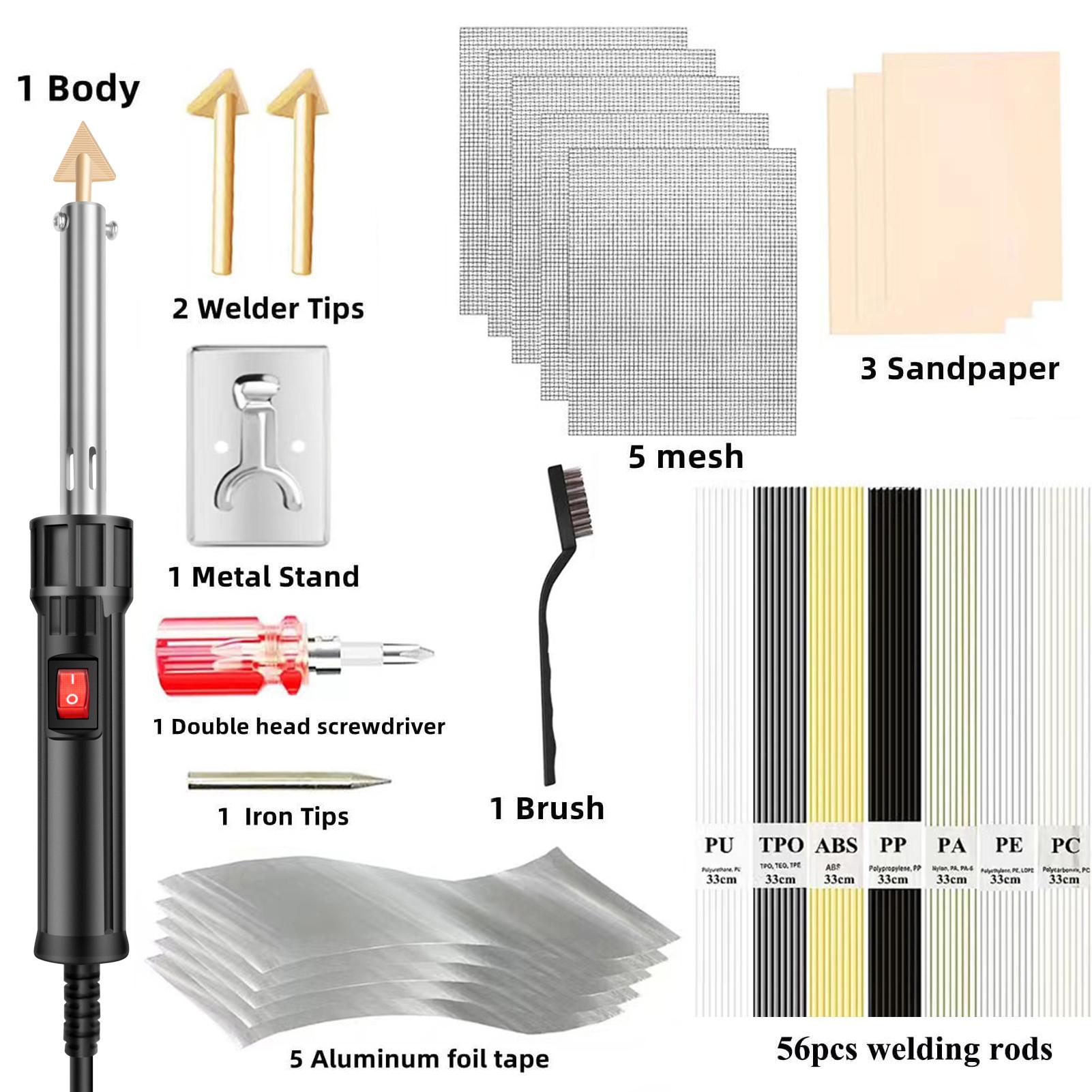 150W Plastic Welding kit,2-in-1 Plastic Welder & Soldering Iron Gun,Soldering Iron Gun For Bumper Kayak Repair Rework Station Heat Repair Tool Electric Soldering