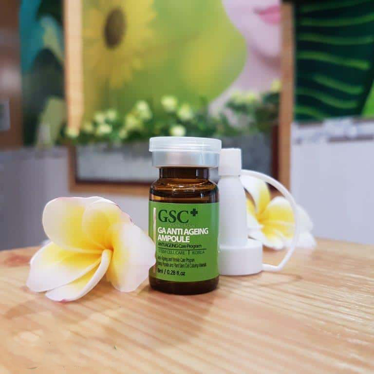 Tế bào gốc hỗ trợ sẹo, trẻ hoá da Hàn Quốc GSC GA ANTI AGEING AMPOULE, giúp xóa sẹo lồi, lõm, tái tạo cấu trúc da