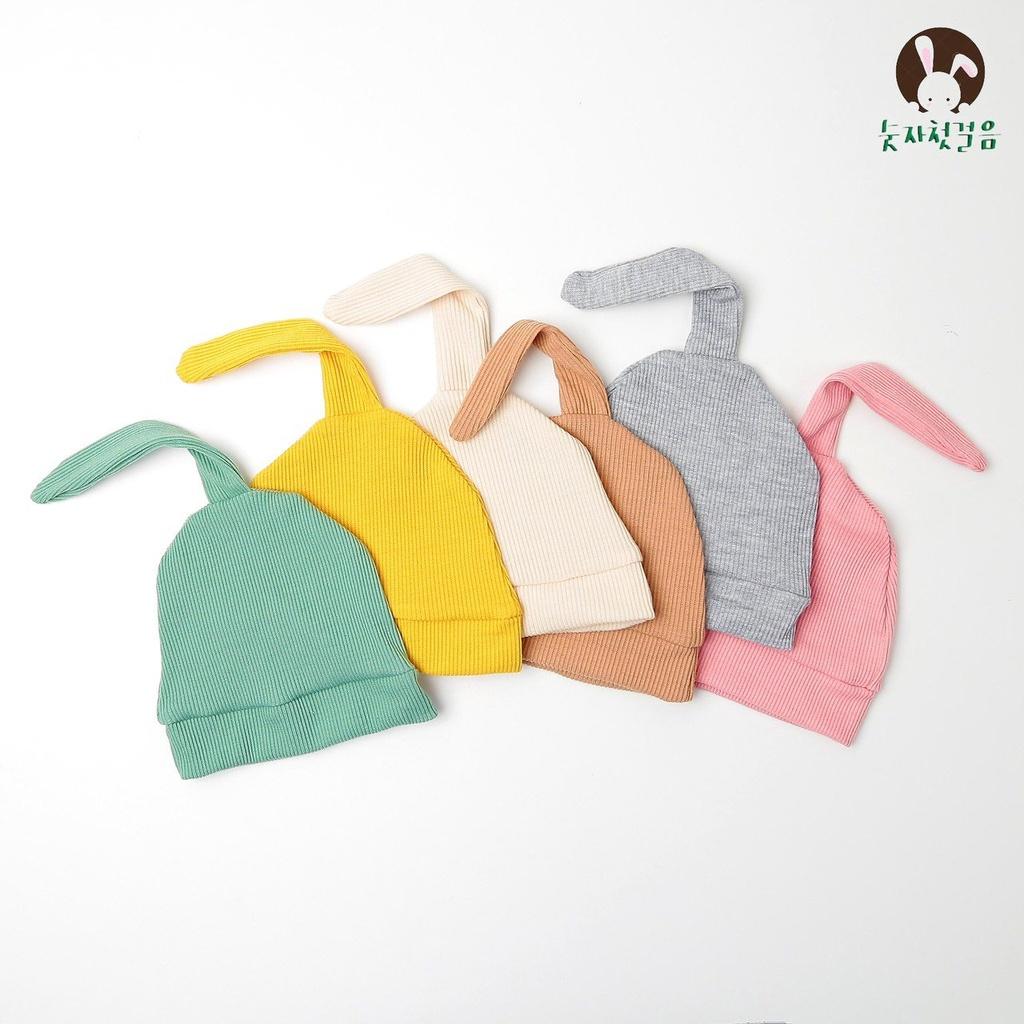 Bộ dài tay Minky Mom thun gân nút cài lệch ( kèm nón củ tỏi) cho bé trai, bé gái size 3-15kg