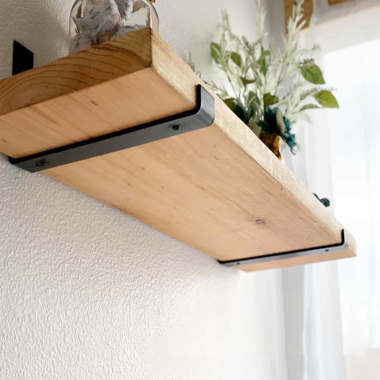 Shelf Brackets Corner Brace L Shaped Modern Metal Wall Mounted Shelf Support for Home Farmhouse Restaurant DIY Storage Floating Shelf Office