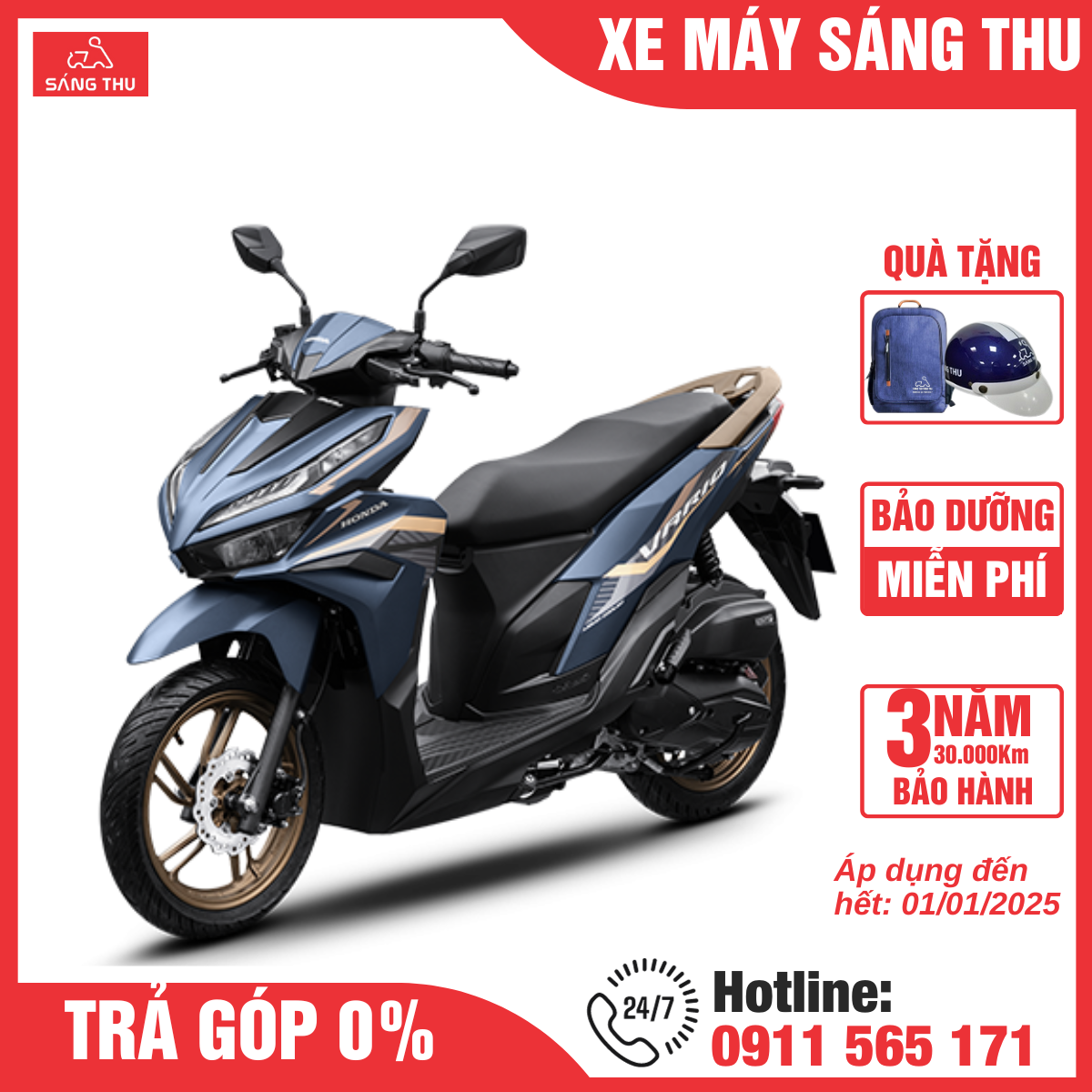 Xe Máy Honda Vario 125 CC Phiên Bản Thể Thao