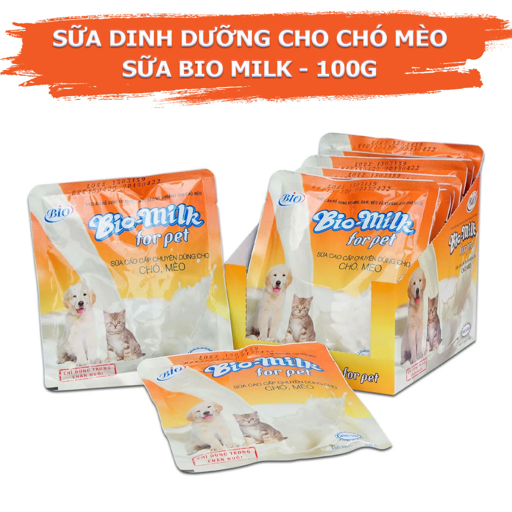 Sữa Dinh Dưỡng Bổ Sung Vitamin Khoáng Chất Cho Chó Mèo BIO Milk Gói 100g