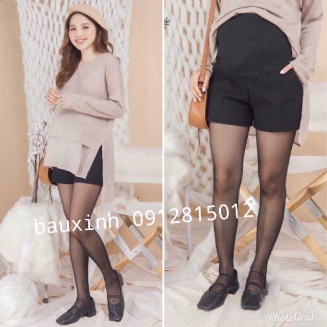 Quần sooc dạ bầu