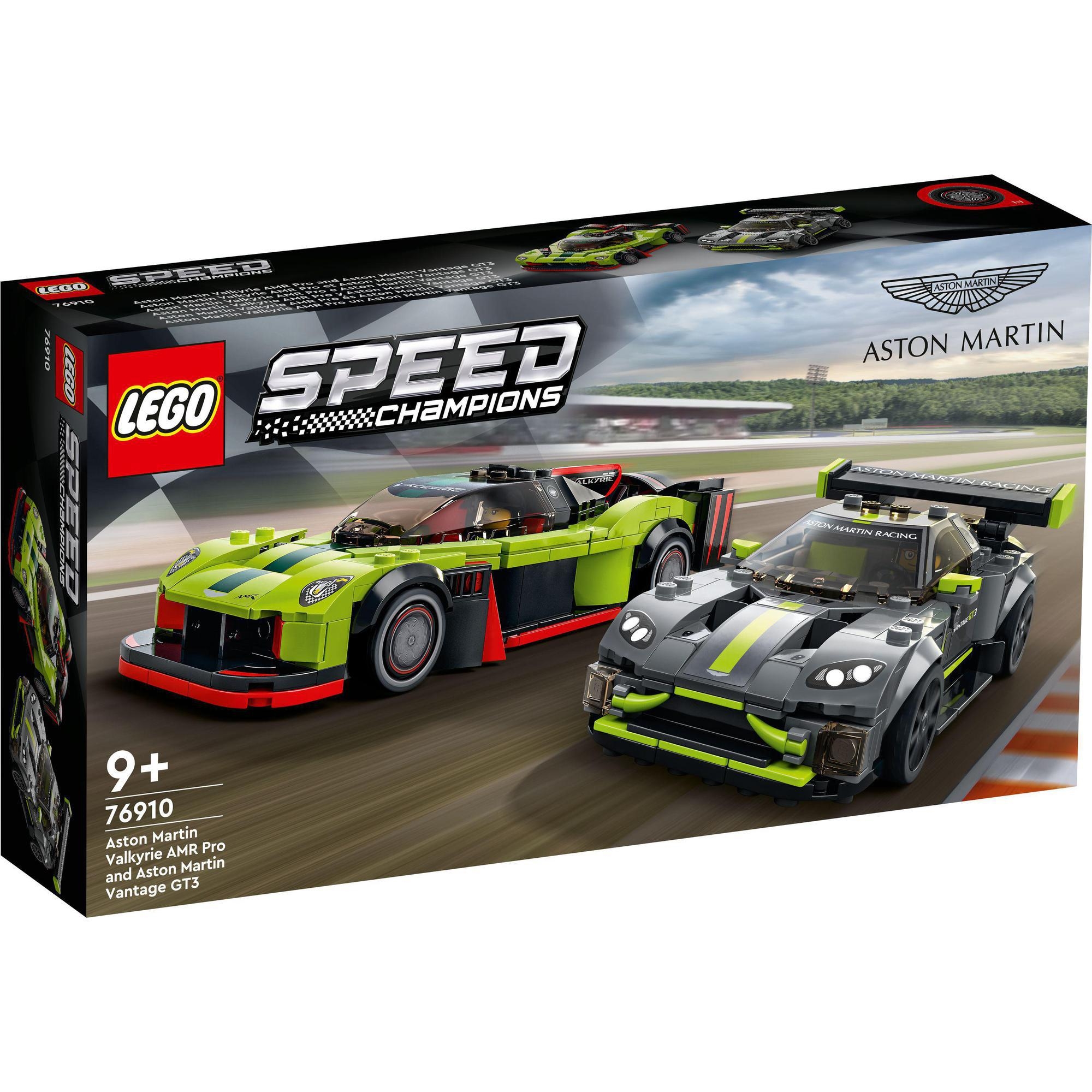 LEGO Speed Champions 76910 Siêu Xe Aston Martin Valkyrie AMR Pro and Aston Martin Vantage GT3 (592 chi tiết)