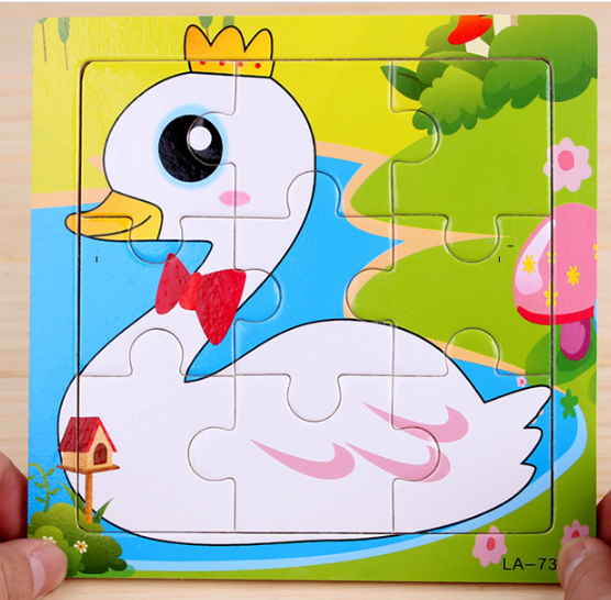 COMBO 5-10 tranh xếp hình 9 miếng puzzle - Đồ chơi ghép hình thông mình cho bé