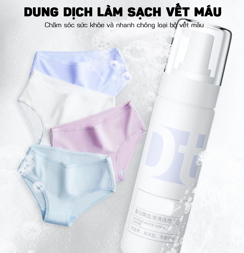 Dung Dịch Tẩy Rửa Vết Máu Trên Quần Áo, Đồ Lót Siêu Sạch 200ML