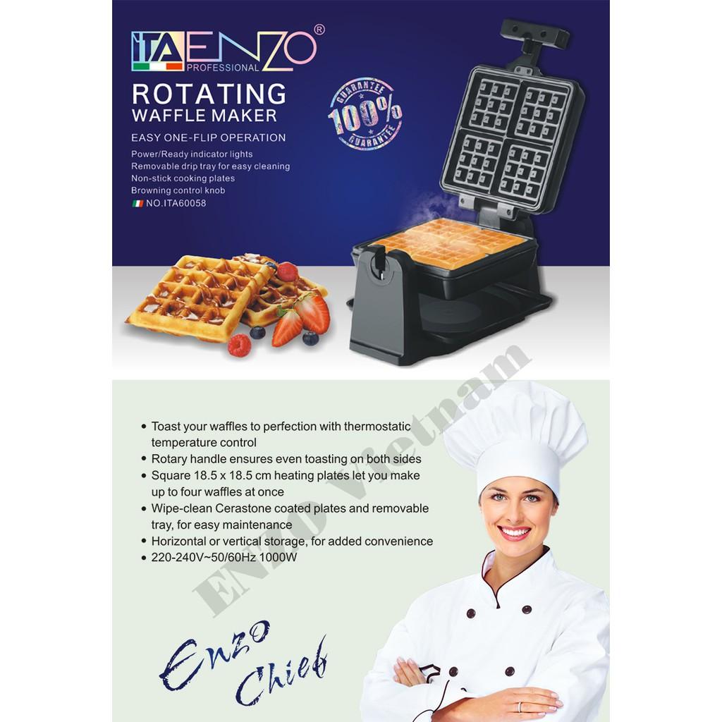 ENZO Bếp nướng 2 mặt 4 ngăn, bếp nướng bánh mì - Cake Family sandwich breakfast toast