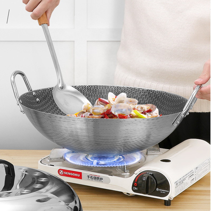 Chảo Inox Cao Cấp nhiều Size > Chảo Inox Chống Dính Tự Nhiên Bề Mặt Nhám Tổ Ong - Công Ngệ Mới
