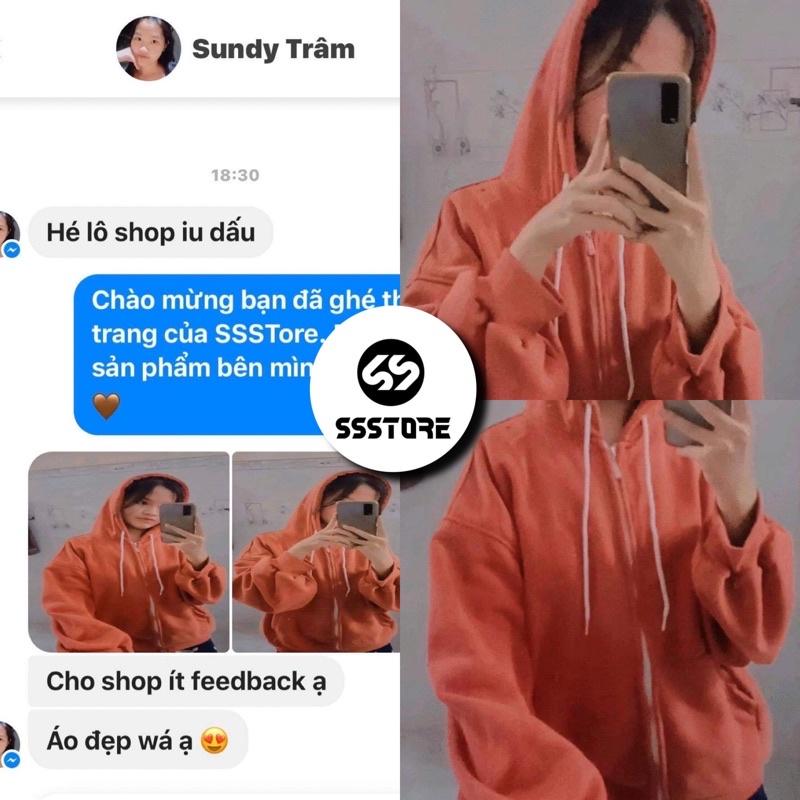 áo khoác nỉ màu cam đất unisex ảnh thật 100% SSSTore ( nam nữ mặc đều được