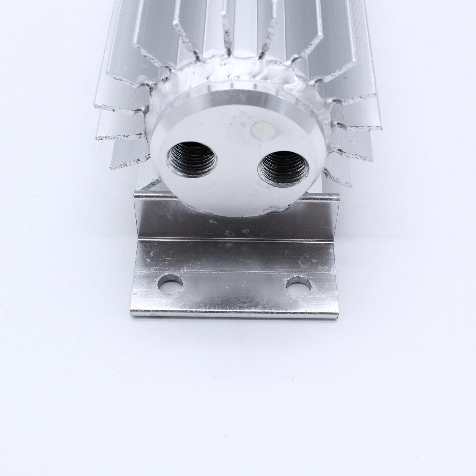 Transmission Oil Cooler Car Parts Dual-Hole Aluminum 12" Finned Universal