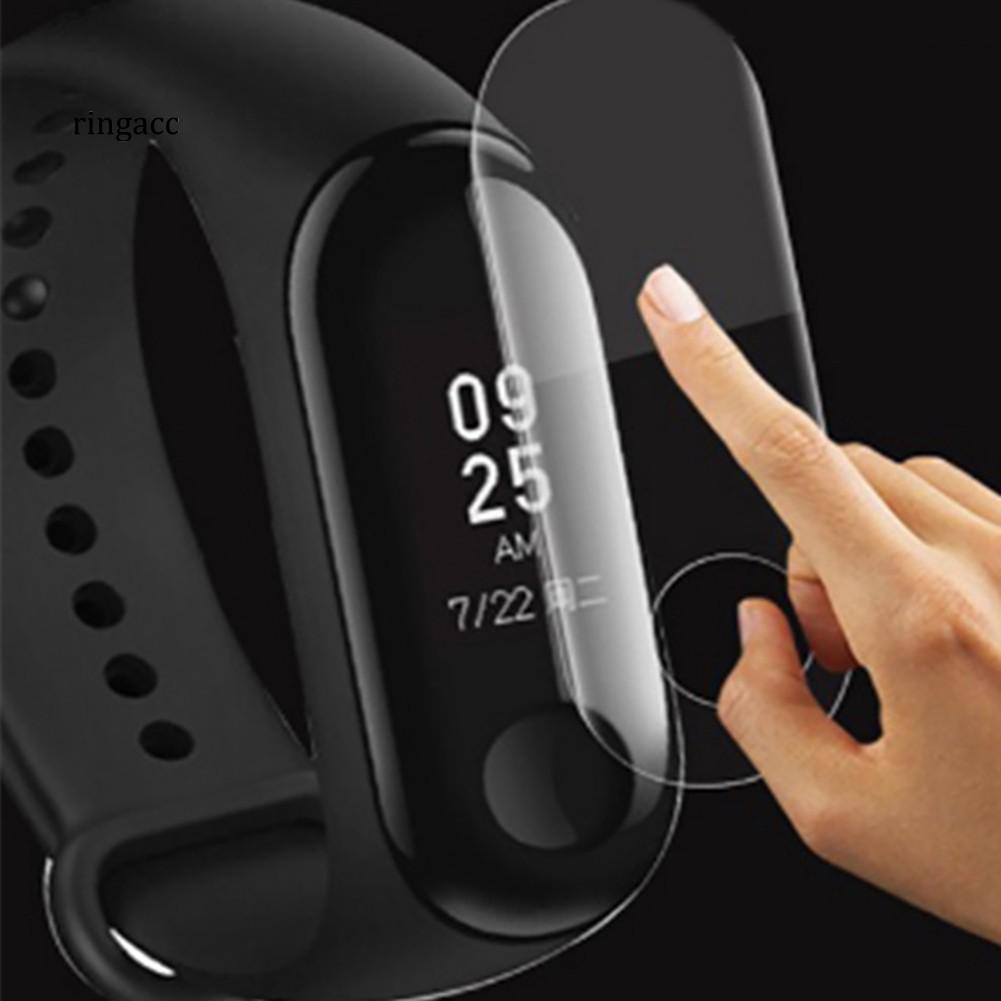 Set 3 Miếng Dán Màn Hình Trong Suốt Chống Trầy Cho Đồng Hồ Thông Minh Xiaomi Miband 3