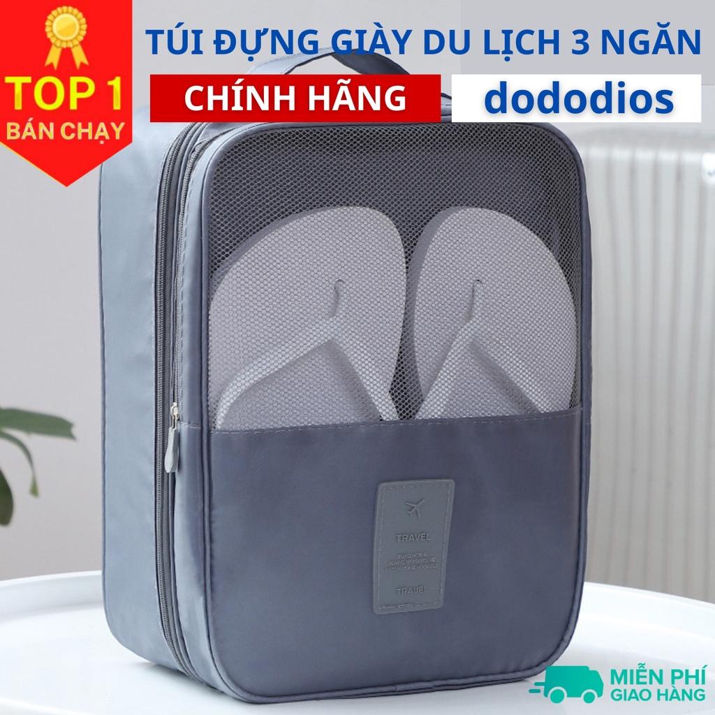 Túi Đựng Giày Dép Du Lịch 3 Ngăn dododios, Chất Liệu Chống Thấm Nước