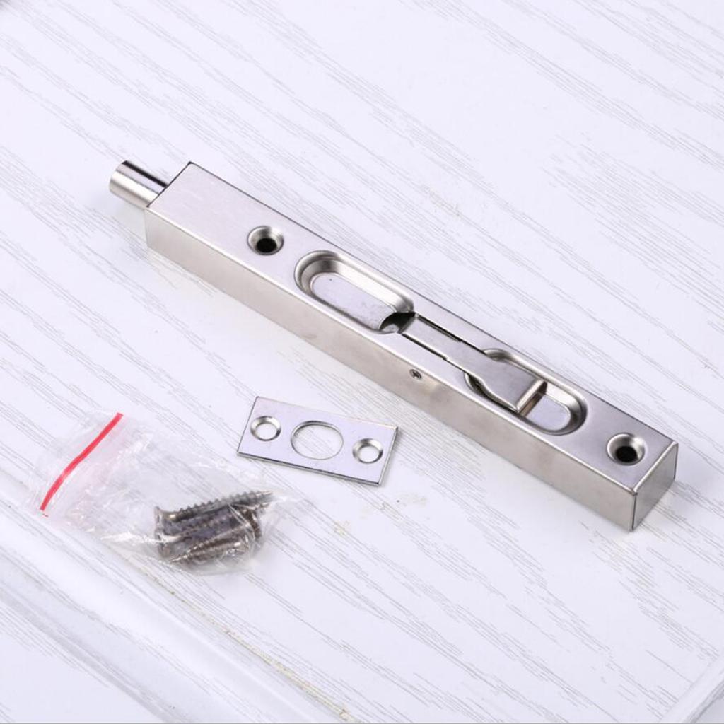 2x 6'' Security Door Latch Bolt Home Door Bolt Slide Bolt Lock for Locking