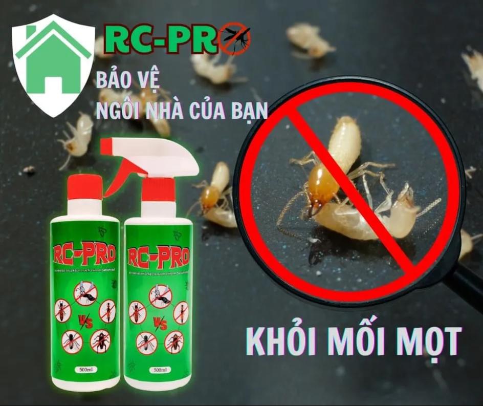 Chai Xịt RC-Pro Diệt Mối Mọt  Diệt Sạch Tổ Mối Tận Gốc Mọt Trú Ngụ Trong Đồ Gỗ, Tường Nhà, Cầu Thang, Tủ Quần Áo, Bàn Học, Kệ Sách Thành Phần Và Mùi Hương Tự Nhiên