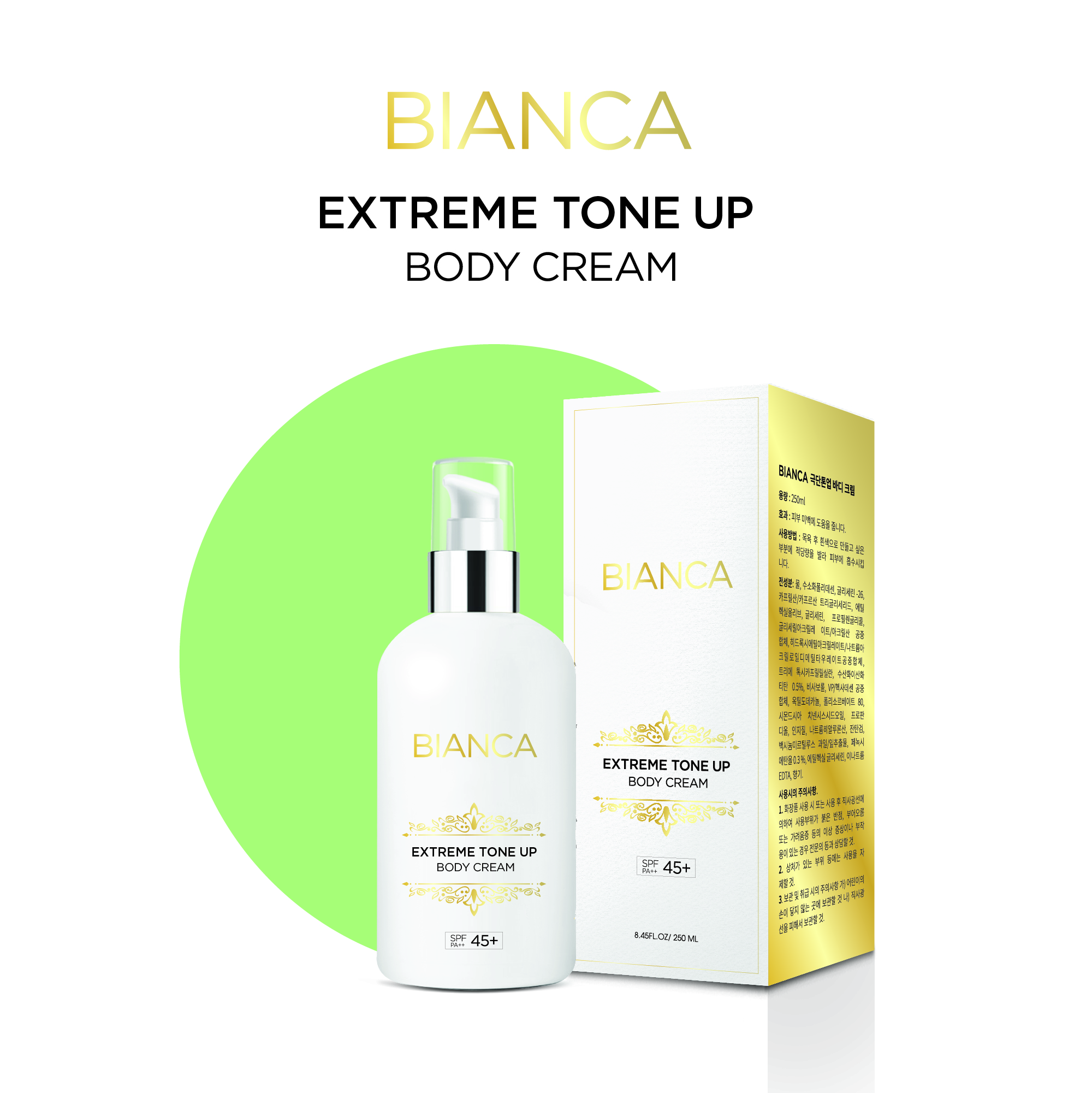 Kem dưỡng trắng da toàn thân Bianca - Extreme Tone Up Body Cream