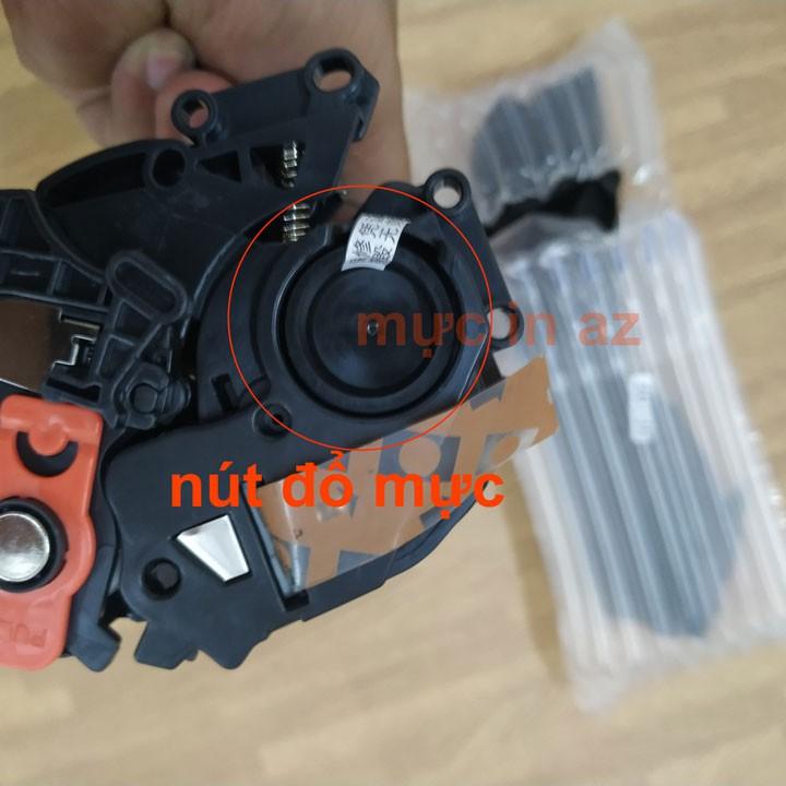 Combo Hộp mực 12A Có lỗ đổ mực, Chai mực nạp, phễu tiện lợi, tiết kiệm dùng cho máy in Canon 2900, Hp 1020