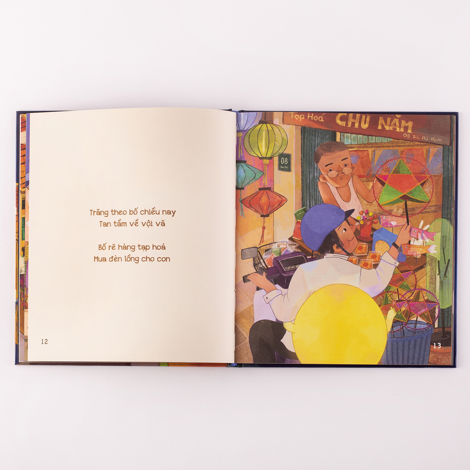 Set sách trung thu Đủng Đỉnh Trăng Đi sách thơ kết hợp âm nhạc kèm sticker, bookmark cho bé 0-3 4-6 tuổi