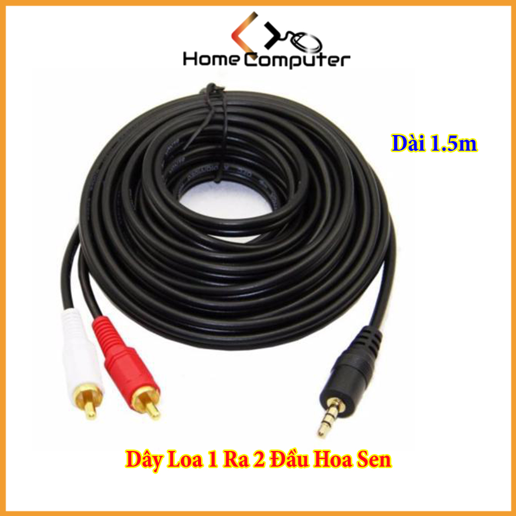 Jack Cắm. Dây loa 1 ra 2, Dây loa 1 ra 2 đầu hoa sen 1.5m, 3m, 5m hàng chất lượng giá tốt - Home Computer