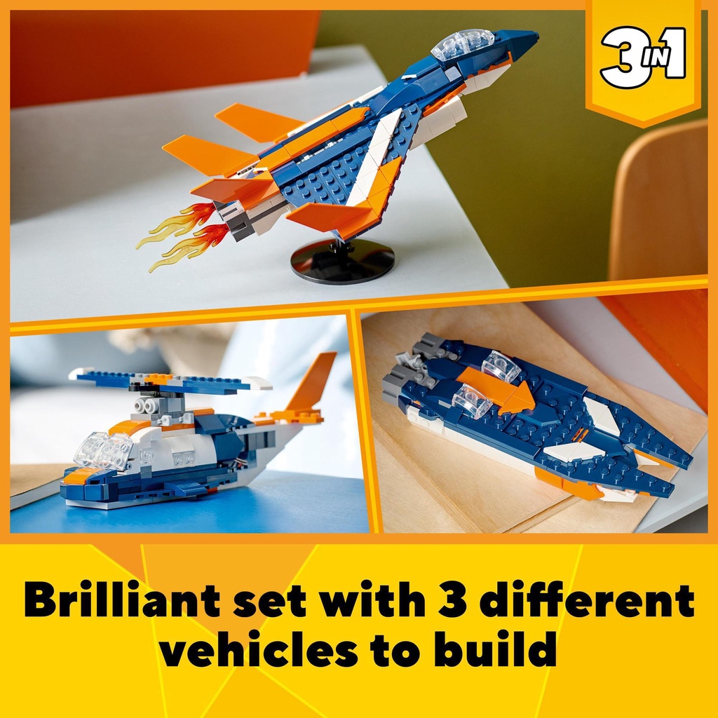 LEGO Creator 31126 Máy Bay Phản Lực Siêu Thanh (215 chi tiết)