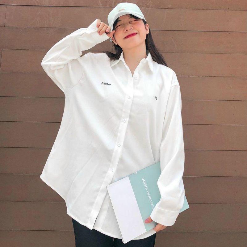 Áo Khoác Kiểu Sơ Mi Da Lộn Yoyo Chống Nắng Nam Nữ CặpHOT RẺ ĐẸPÁo Sơ Mi Teen Unisex Rộng Tay Dài Số 10 Couple Shirt