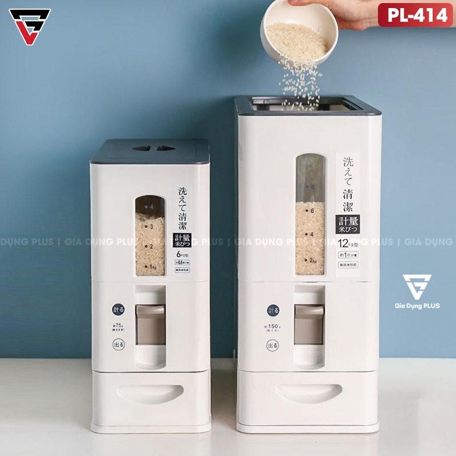 Thùng Đựng Gạo Thông Minh Xuất Nhật Nhựa ABS Cao Cấp | An Toàn / Tiện Lợi / Dễ Sử Dụng